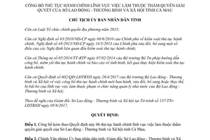 Quyết định 1049/QĐ-UBND 2017 thủ tục hành chính việc làm Sở Lao động Cà Mau