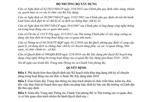 Quyết định 545/QĐ-BXD 2017 duyệt Kế hoạch ứng dụng chữ ký số chuyên dùng Bộ Xây dựng 2018