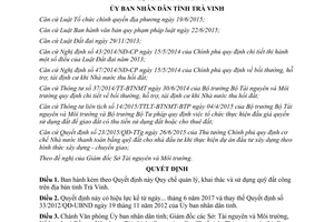 Quyết định 09/2017/QĐ-UBND quản lý khai thác và sử dụng quỹ đất công Trà Vinh