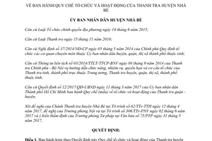 Quyết định 02/2017/QĐ-UBND Quy chế tổ chức hoạt động Thanh tra huyện Nhà Bè Hồ Chí Minh