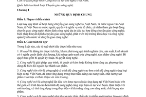 Luật chuyển giao công nghệ 2017