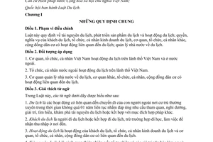 Luật du lịch 2017