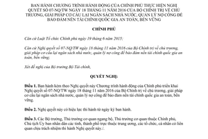 Nghị quyết 51/NQ-CP 2017 Chủ trương giải pháp cơ cấu lại ngân sách quản lý nợ công