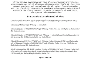 Quyết định 20/2017/QĐ-UBND sửa đổi 49/2014/QĐ-UBND tỷ lệ đơn giá thuê đất công trình Đà Nẵng