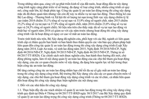 Chỉ thị 02/CT-BXD 2017 công tác đảm bảo an toàn lao động trong thi công xây dựng công trình