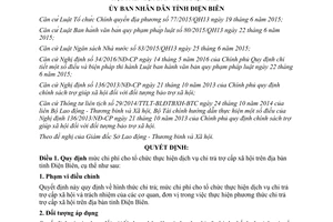 Quyết định 12/2017/QĐ-UBND mức chi tổ chức thực hiện dịch vụ chi trả trợ cấp xã hội Điện Biên