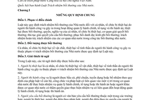 Luật Trách nhiệm bồi thường của Nhà nước 2017