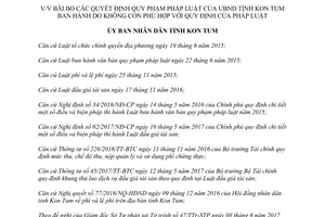 Quyết định 29/2017/QĐ-UBND bãi bỏ Quyết định quy phạm pháp luật Ủy ban nhân dân Kon Tum