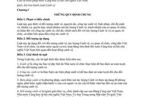 Luật Cảnh vệ 2017