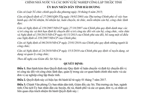 Quyết định 15/2017/QĐ-UBND Quy định về luân chuyển công tác đối với lãnh đạo Hải Dương