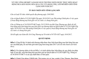 Quyết định 1093/QĐ-UBND 2017 thương nhân mua bán hàng hóa cửa khẩu phụ lối mở Lạng Sơn