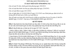 Quyết định 21/2017/QĐ-UBND Quy định thủ tục đầu tư ngoài khu công nghiệp Đồng Nai