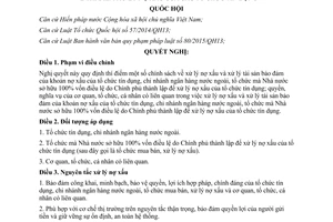 Nghị quyết 42/2017/QH14 thí điểm xử lý nợ xấu các tổ chức tín dụng