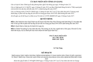 Quyết định 1954/QĐ-UBND 2017 hành động kêu gọi đầu tư phát triển hạ tầng du lịch tỉnh An Giang
