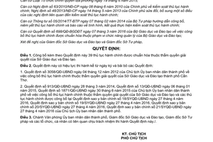 Quyết định 1604/QÐ-UBND 2017 chuẩn hóa thủ tục hành chính thẩm quyền Sở Giáo dục Cần Thơ