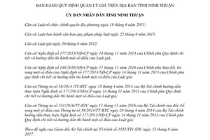 Quyết định 47/2017/QĐ-UBND Quy định quản lý giá Ninh Thuận