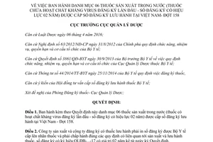 Quyết định 233/QĐ-QLD 2017 danh mục 06 thuốc sản xuất trong nước đăng ký lưu hành Đợt 158