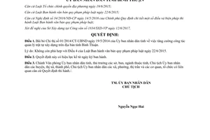 Quyết định 1706/QĐ-UBND 2017 bãi bỏ Chỉ thị 01/2014/CT-UBND Bình Thuận