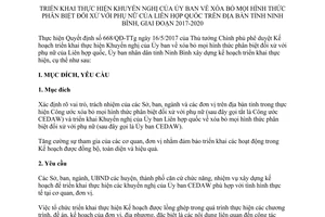 Kế hoạch 71/KH-UBND 2017 Khuyến nghị xóa bỏ phân biệt đối xử với phụ nữ Ninh Bình 2017 2020