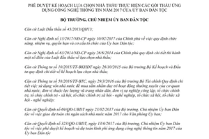 Quyết định 352/QĐ-UBDT 2017 phê duyệt Kế hoạch chọn nhà thầu ứng dụng công nghệ thông tin