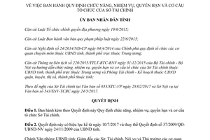 Quyết định 30/2017/QĐ-UBND Quy định chức năng nhiệm vụ quyền hạn cơ cấu Sở Tài chính Hà Tĩnh