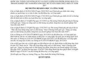 Quyết định 1689/QĐ-BKHCN 2017 Danh mục nhiệm vụ khoa học công nghệ đặt hàng tuyển chọn