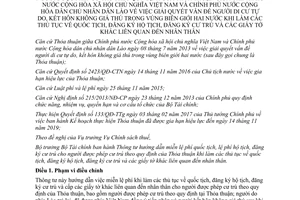 Thông tư 64/2017/TT-BTC miễn lệ phí quốc tịch lệ phí hộ tịch theo Thỏa thuận giữa Việt Nam Lào