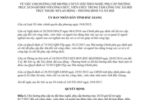 Quyết định 360/QĐ-UBND 2017 chế độ phụ cấp ưu đãi nghề nghiệp Sở Lao động Bắc Giang