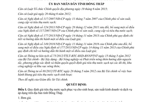 Quyết định 24/2017/QĐ-UBND Quy định giá tiêu thụ nước sạch phục vụ sinh hoạt sản xuất Đồng Tháp