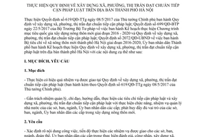 Kế hoạch 152/KH-UBND 2017 xây dựng xã phường thị trấn đạt chuẩn tiếp cận pháp luật Hà Nội