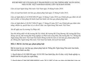 Thông tư 04/2017/TT-NHNN bãi bỏ văn bản quy phạm pháp luật Ngân hàng Nhà nước Việt Nam