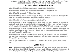 Quyết định 23/2017/QĐ-UBND thẩm định dự án xây dựng phòng cháy tác động môi trường Bình Định