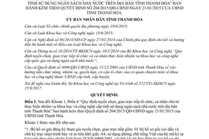 Quyết định 2218/2017/QĐ-UBND sửa đổi Khoản 1 Điều 6 204/2015/QĐ-UBND Thanh Hóa