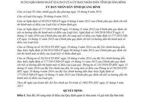 Quyết định 18/2017/QĐ-UBND Quy định quản lý nhà nước về giá Quảng Bình