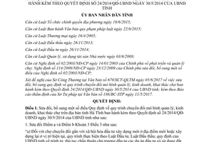 Quyết định 31/2017/QĐ-UBND sửa đổi Quy định quy trình chuyển đổi mô hình khai thác chợ Hà Tĩnh