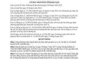 Quyết định 17/2017/QĐ-UBND giá dịch vụ xe ra vào bến xe ô tô khách Na Rì Bắc Kạn