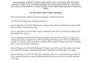 Quyết định 40/2017/QĐ-UBND Quy định trách nhiệm quản lý nhà nước thẩm định dự án Lâm Đồng