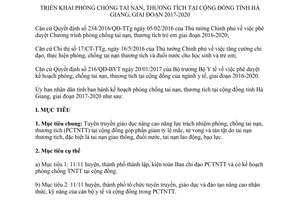 Kế hoạch 186/KH-UBND 2017 phòng chống tai nạn thương tích cộng đồng Hà Giang 2017 2020