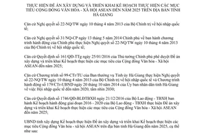 Kế hoạch 187/KH-UBND 2017 Kế hoạch mục tiêu Cộng đồng Văn hóa xã hội ASEAN Hà Giang 2025