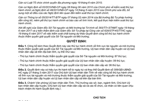 Quyết định 714/QĐ-UBND-HC 2017 thủ tục hành chính lĩnh vực tài nguyên môi trường Đồng Tháp