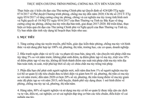 Kế hoạch 238/KH-UBND 2017 Chương trình phòng chống ma túy Bắc Kạn 2020