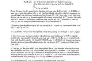 Công văn 2955/BYT-BH 2017 thanh tra phòng chống hành vi gian lận trục lợi quỹ bảo hiểm y tế