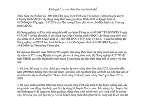 Công văn 4546/BNN-TCTL 2017 cấp nước sạch nông thôn xây dựng nông thôn mới 2016 2020