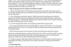 Công văn 2533/TCT-CS 2017 Khung giá tính thuế tài nguyên