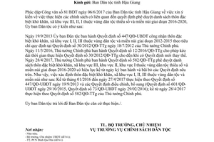 Công văn 567/UBDT-CSDT 2017 hướng dẫn xác định địa bàn thực hiện chính sách