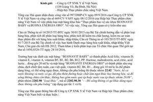 Công văn 4181/TCHQ-TXNK 2017 phân loại mặt hàng Buonavit Baby Buona Energia Oro