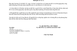 Công văn 585/UBDT-CSDT 2017 ý kiến về xã bãi ngang công nhận đô thị chuẩn nông thôn mới