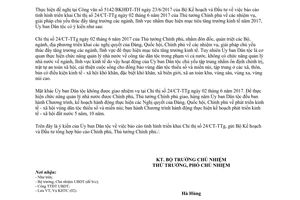 Công văn 603/UBDT-KHTC 2017 báo cáo tình hình triển khai Chỉ thị 24/CT-TTg