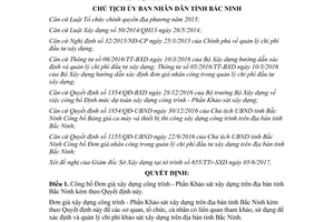 Quyết định 748/QĐ-UBND 2017 công bố đơn giá xây dựng công trình Phần Khảo sát xây dựng Bắc Ninh