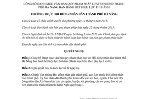 Nghị quyết 85/NQ-HĐND 2017 văn bản quy phạm pháp luật hết hiệu lực thi hành Đà Nẵng